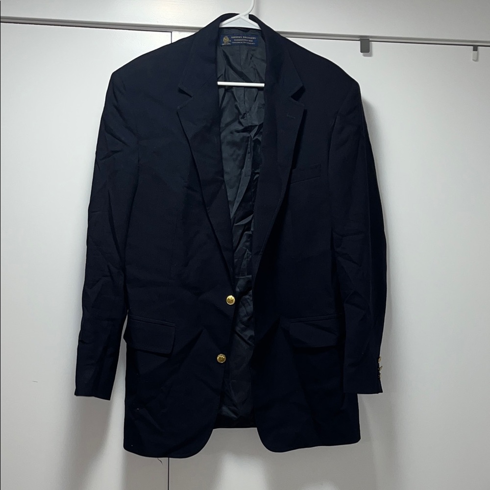 Brooks Brothers Navy Blazer with Gold Buttons